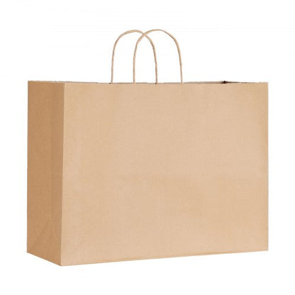 Kraftpapperspåsar med handtag 50 st 16x6x12 i partypåse brun |  EU