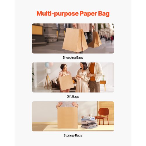 Kraftpapiertüten mit Henkeln 100 Stück 18x7x19 in Partytüte schwarz | EU