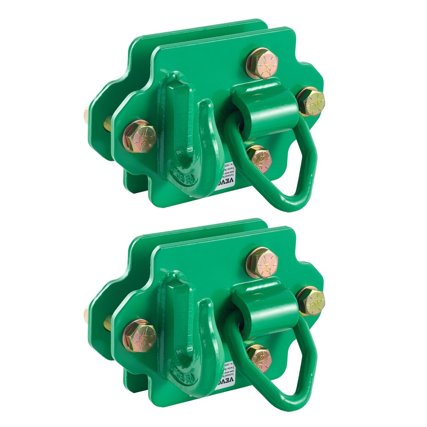 3/8" Tractor Bucket Hooks Grade 70 Forged Steel 2-pack Grapple Hooks Green