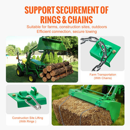 5/16" Tractor Bucket Hooks Grade 70 Steel Grab Hooks 12,000 lbs for RV UTV