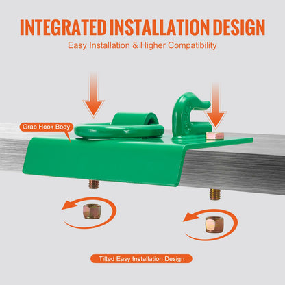 5/16" Tractor Bucket Hooks Grade 70 Steel Grab Hooks 12,000 lbs for RV UTV