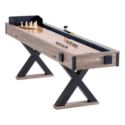 9ft LED Shuffleboard Table 2 in 1 Shuffleboard and Bowling Combo Game Set