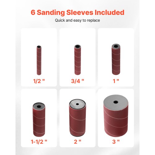 oscillerande spindelslip, 2000 varv/min bänkspindelslip med 6 hylsor (12,7–76,2 mm), 15 mm slaglängd och dammanslutningsport för möbelfinish, hantverksslipning, gör-det-själv-träbearbetning |  EU