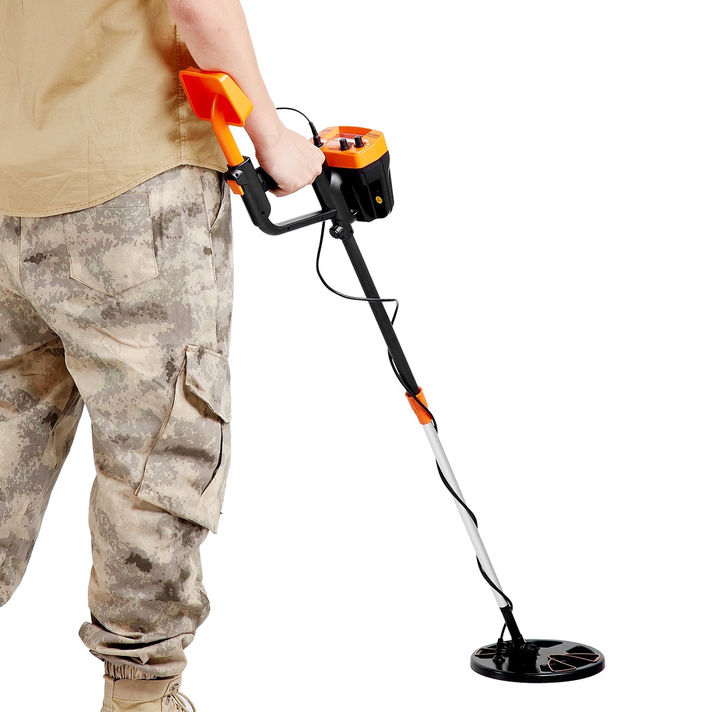 Metalldetektor för vuxna och barn, 8 tums vattentät sökspole med pekskärm med hög precision, justerbar 38''-49'' gulddetektor, lätt aluminiumstam för att upptäcka guldskatt