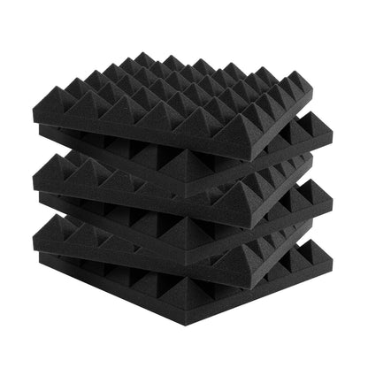 Akustiska skumpaneler 48-pack 12 x 12 x 2 i lim för väggtak