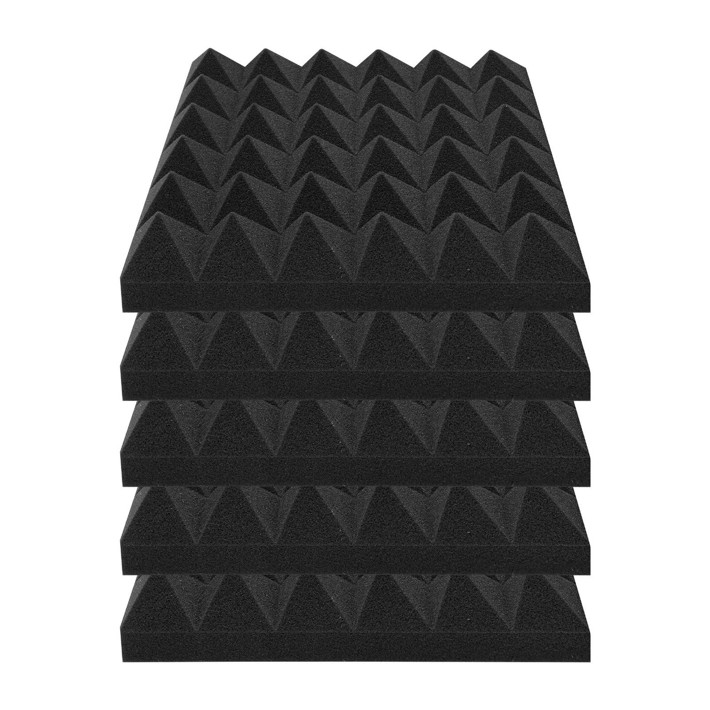Akustiska skumpaneler 48-pack 12 x 12 x 2 i lim för väggtak