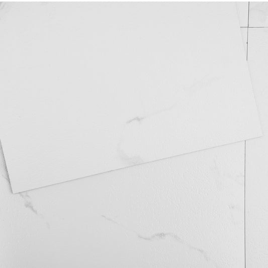 Self-Adhesive Vinyl Floor Tiles 12 x 12 Inch, 50 Tiles 1.5mm Thick Peel &amp; Stick, White Marble Texture DIY Flooring for Kitchen, Dining Room, Bedroom and Bathroom, Easy for Home Decor
