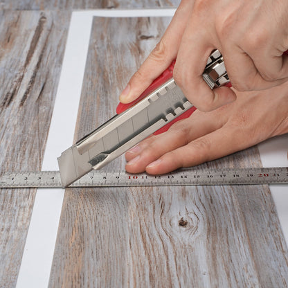 Självhäftande vinylgolvplattor 36 x 6 tum, 36 plattor 0,62 mm tjocka skal och sticka, vintage träkorn DIY-golv för kök, matsal, sovrum och badrum, lätt för heminredning