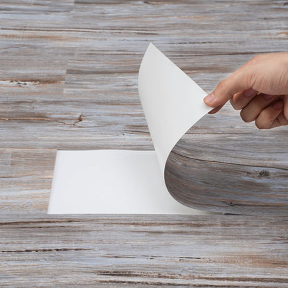 Självhäftande vinylgolvplattor 36 x 6 tum, 36 plattor 0,62 mm tjocka skal och sticka, vintage träkorn DIY-golv för kök, matsal, sovrum och badrum, lätt för heminredning