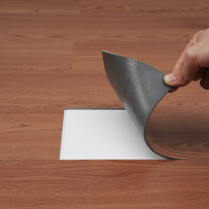 Selbstklebende Vinyl-Bodenfliesen, 91,4 x 15,2 cm, 36 Fliesen, 2,5 mm dick, zum Abziehen und Aufkleben, tiefbraune Holzmaserung, DIY-Bodenbelag für Küche, Esszimmer, Schlafzimmer und Badezimmer, einfach für die Inneneinrichtung