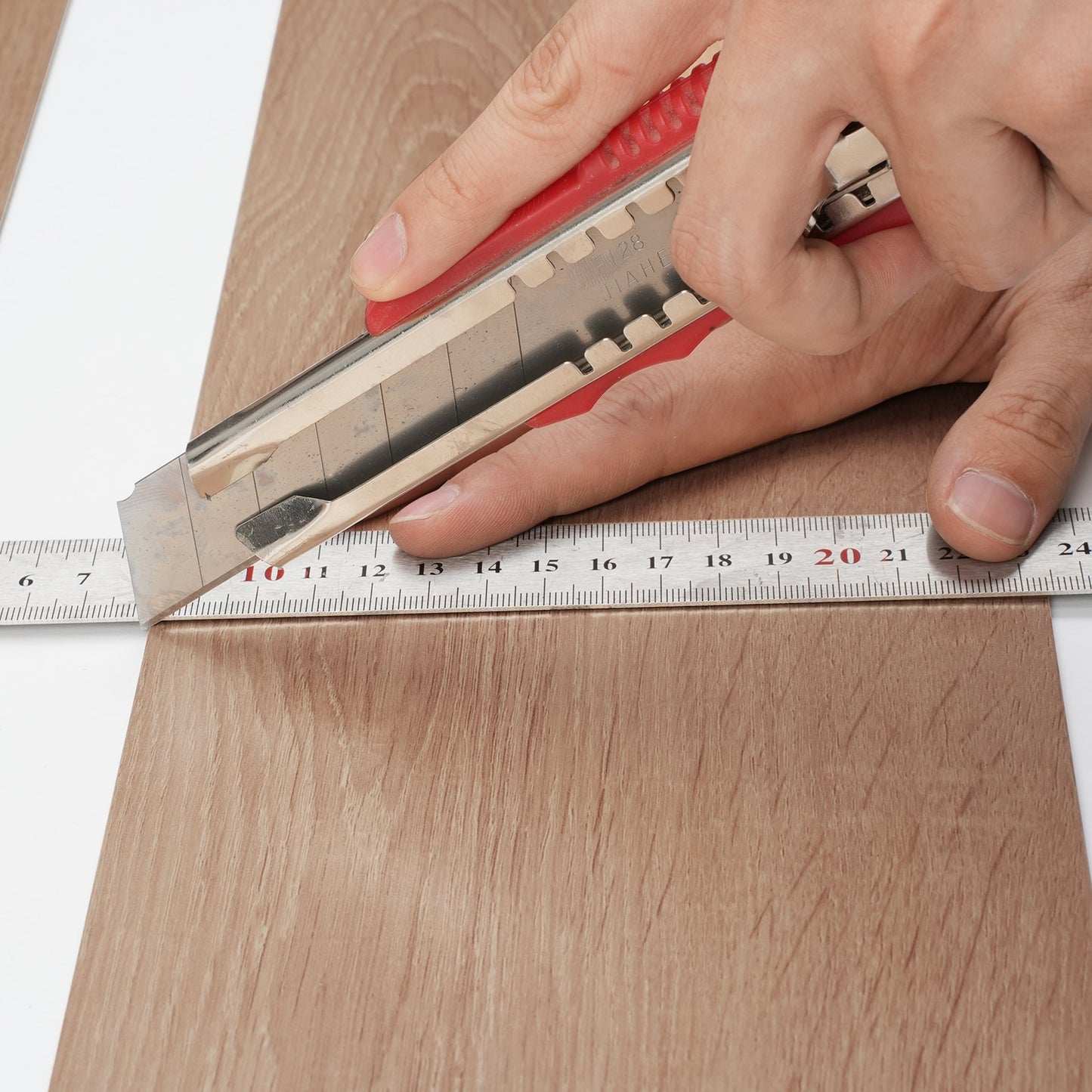Self-Adhesive Vinyl Floor Tiles 36 x 6 Inch, 36 Tiles 2.5mm Thick Peel &amp; Stick, Natural Wood Grain DIY Flooring for Kitchen, Dining Room, Bedroom and Bathroom, Easy for Home Decor