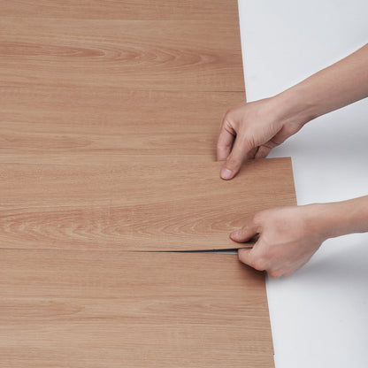 Self-Adhesive Vinyl Floor Tiles 36 x 6 Inch, 36 Tiles 2.5mm Thick Peel &amp; Stick, Natural Wood Grain DIY Flooring for Kitchen, Dining Room, Bedroom and Bathroom, Easy for Home Decor