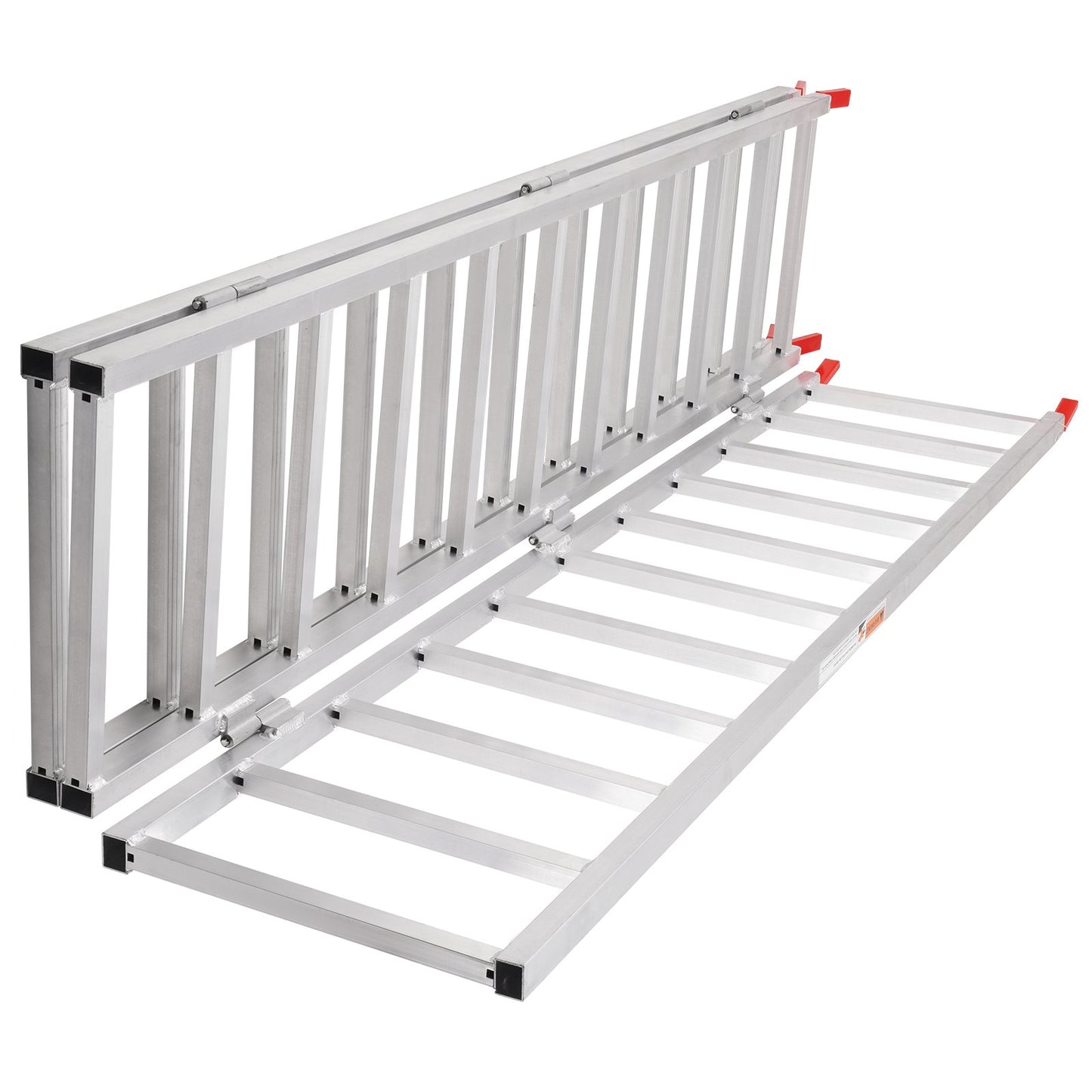 Aluminiumramper, 1500 lbs, trippelfällbar ramp med lastremmar, hopfällbar lastramp för motorcykel, traktor, ATV/UTV, lastbilar, gräsklippare, snöslunga, 77"L x 54"W, 1 st