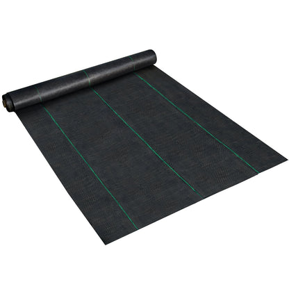 6,5FTx300FT Premium ogrässkyddstyg Heavy Duty 3,2OZ, vävt ogräsbekämpande tyg, hög permeabilitet bra för blomsterbädd, geotextiltyg för underlag, markskydd av polyeten