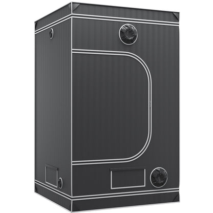 4x4 Grow Tent, 48'' x 48'' x 80'', High Reflective 2000D Mylar Hydroponic Grow Tent with Observation Window, Tool Bag and Floor Tray for Indoor Plant Growing