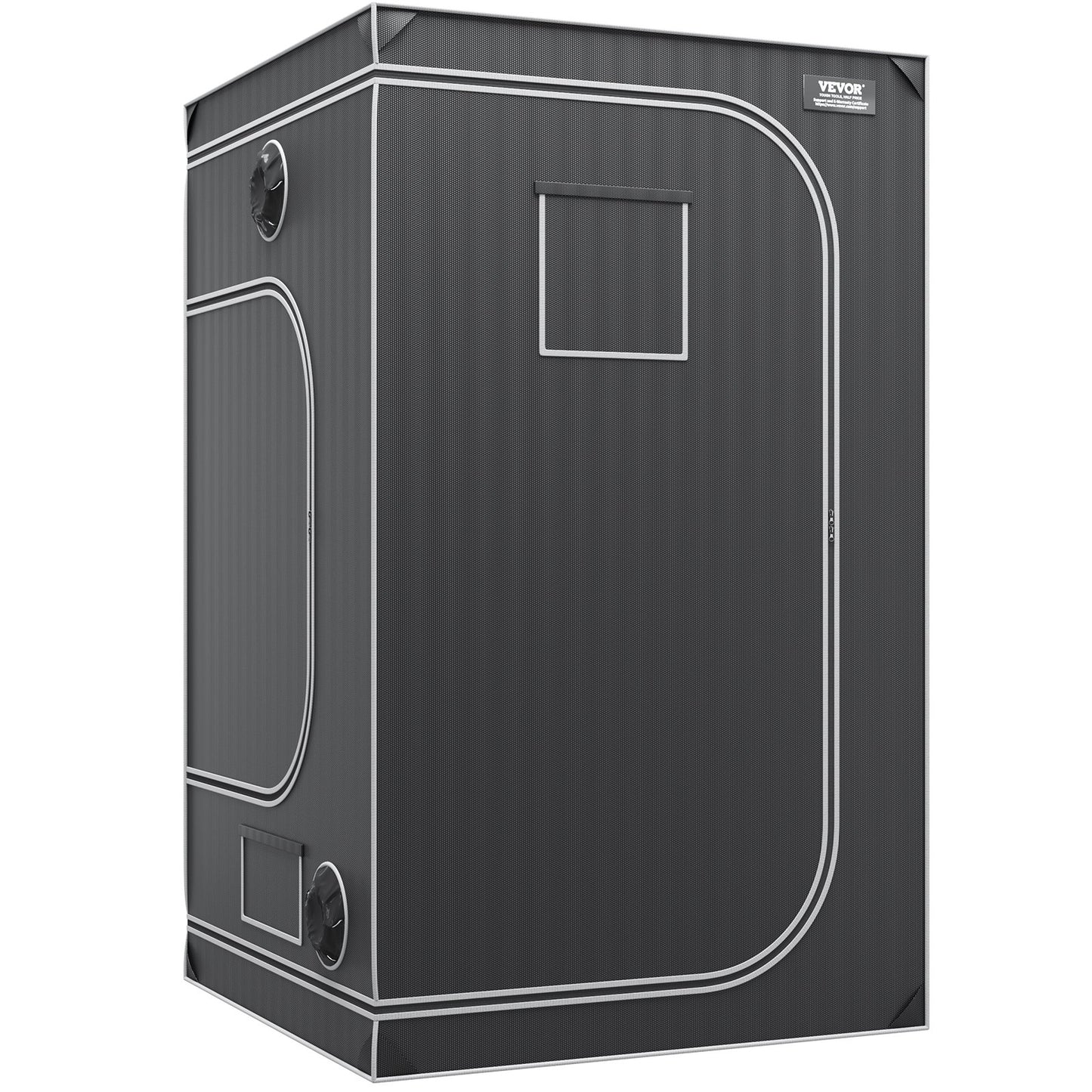 4x4 Grow Tent, 48'' x 48'' x 80'', High Reflective 2000D Mylar Hydroponic Grow Tent with Observation Window, Tool Bag and Floor Tray for Indoor Plant Growing
