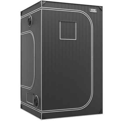 4x4 Grow Tent, 48'' x 48'' x 80'', High Reflective 2000D Mylar Hydroponic Grow Tent with Observation Window, Tool Bag and Floor Tray for Indoor Plant Growing