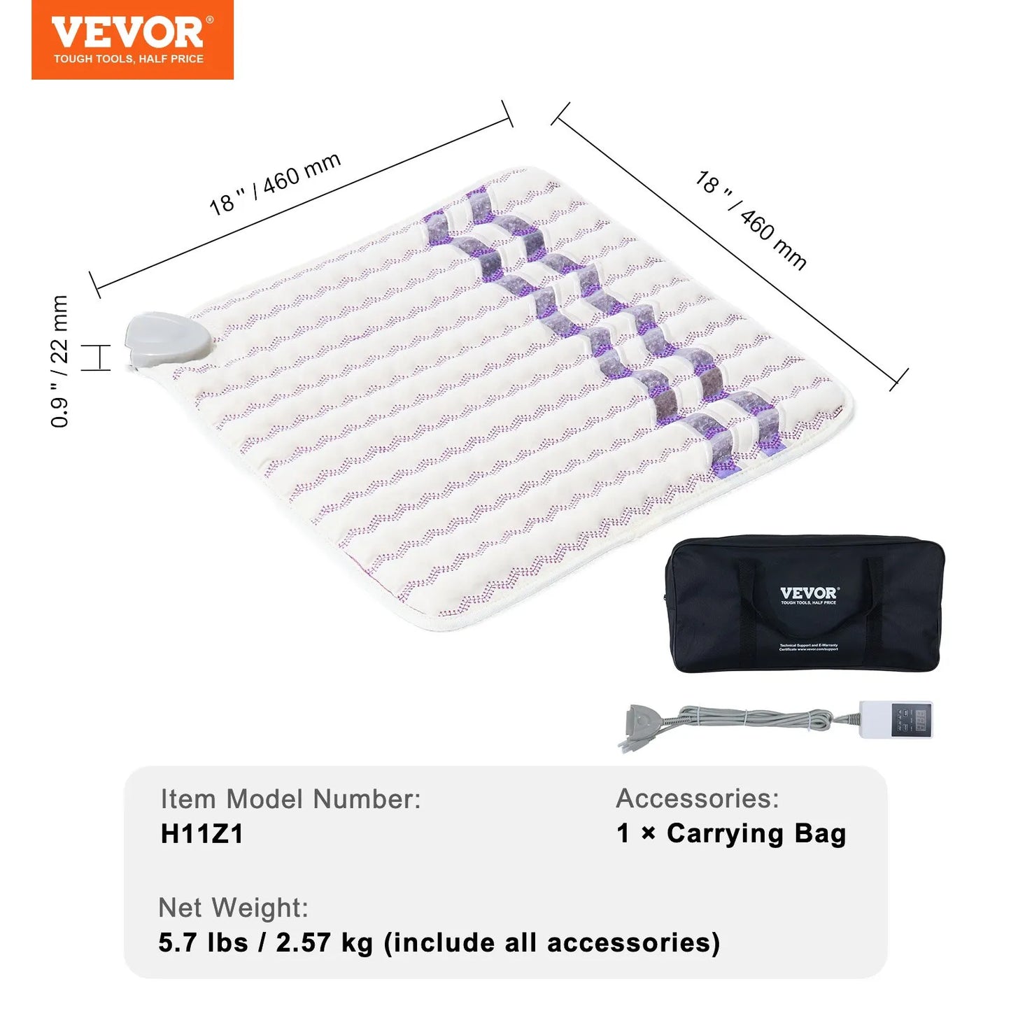 Ferninfrarot-Heizkissen, Amethyst-Stein-Heizmatte mit negativen Ionen